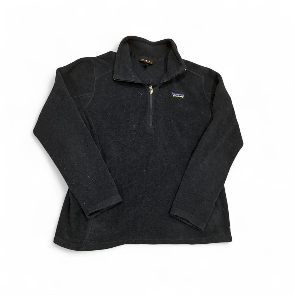 Patagonia Synchilla Navy 1/4 Zip Fleece Pullover Womens XL